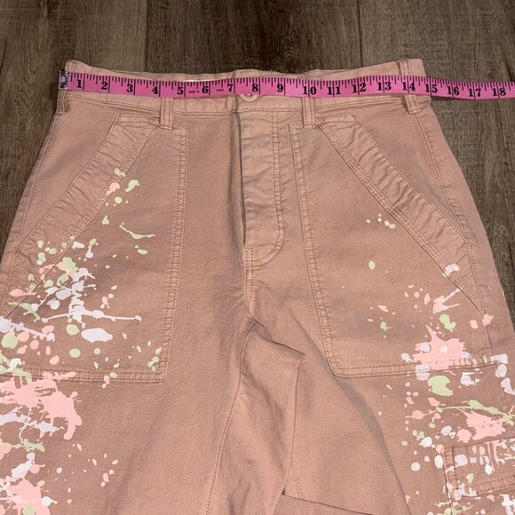 PILCRO Anthropologie Millie Low Slung Barrel Pants Size 28 Paint Splatter ~EUC - Picture 11 of 15